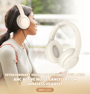 Auriculares Inalámbricos Premium con Cancelación de Ruido ANC, Auriculares Bluetooth con Diseño Cómodo y Ajustable, Sonido Estéreo de Alta Fidelidad con Micrófono para Música - Product Image 1
