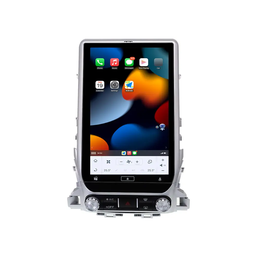 Dokunmatik dikey ekran Android radyo GPS navigasyon multimedya oynatıcı Video DVD Carplay Toyota Land Cruiser LC200 2016-2018 için