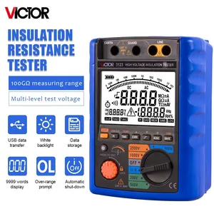 เครื่องทดสอบความต้านทานฉนวน Victor RuoShui รุ่น 312, 2500V/5000V, ช่วงการวัด 10.00TΩ, การวัดแรงดันไฟฟ้า AC/DC และกระแสไฟรั่ว - Product Image 4