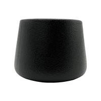 Cheminée bioéthanolique de table ronde moderne de haute qualité pour intérieur, 240 ml, certifiée CE, noire