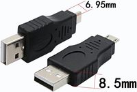 Adaptador de conector de datos USB 2,0 macho a Micro USB B macho M/M