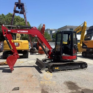 Miniexcavadora YANMAR VIO55 usada original de Japón, de 5.5 toneladas, con giro de cola cero, orugas de goma, pocas horas de uso, excavadora hidráulica en venta. - Product Image 1