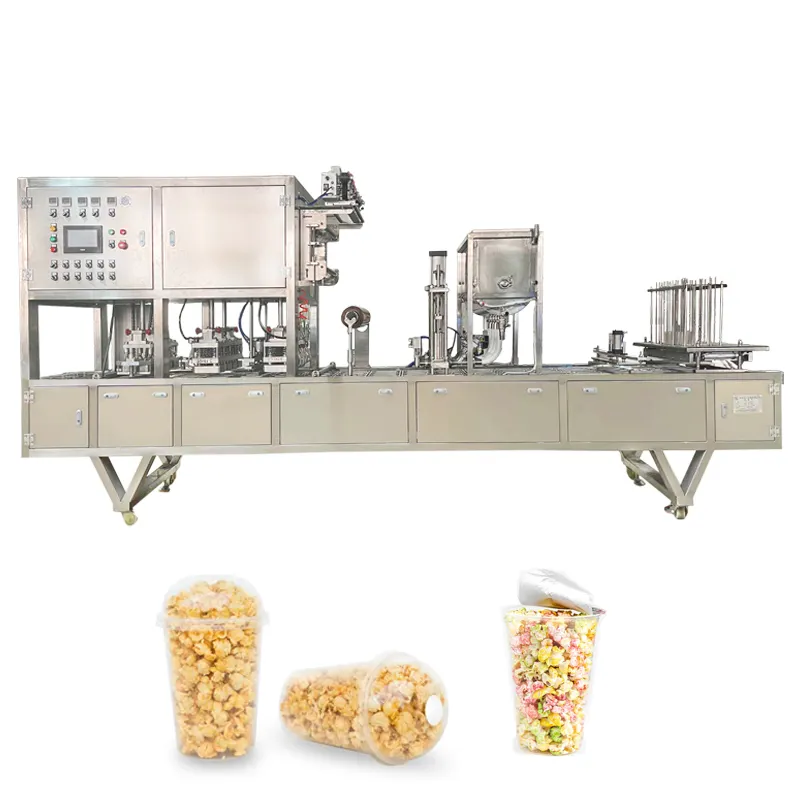 Factory Special Price Cup Filling And Sealing Machine Automatic Pet Cups Popcorn Filling And Sealing Machine