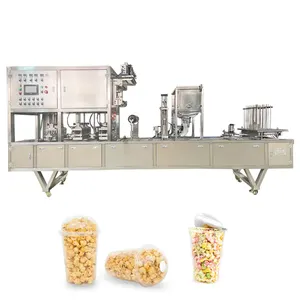 Fabriek Speciale Prijs Beker Vul-En Sluitmachine Automatische Pet Cups Popcorn Vul-En Sluitmachine