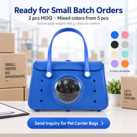 Sac de transport pour animaux de compagnie en EVA 42x20x25cm, fourre-tout ventilé avec fenêtre à bulles pour chats et petits chiens, idéal pour les voyages et l'extérieur, vente en gros