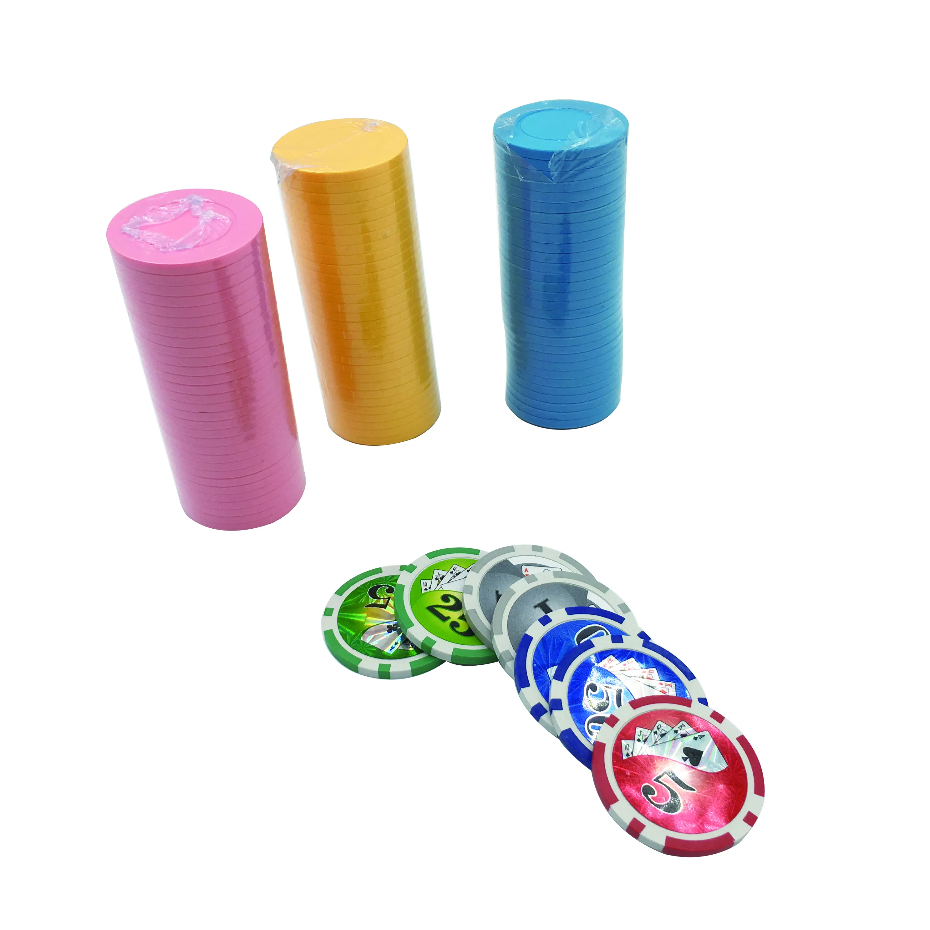 Vente en gros de jetons en argile personnalisés de haute qualité avec cartes à jouer casino poker jetons en métal et en plastique