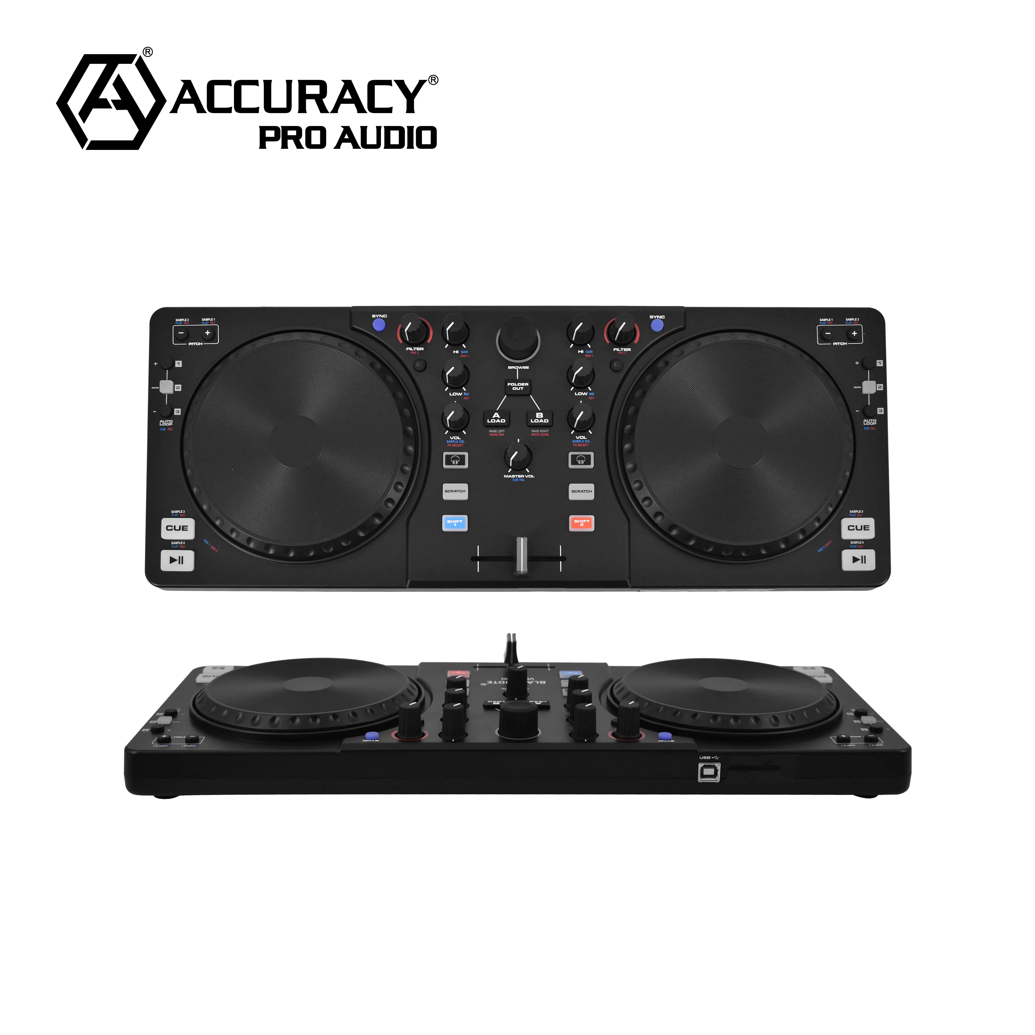 DMD-800 konsol Audio/kontroler DJ Club Mixer Digital profesional akurasi dengan roda goresan besar untuk panggung