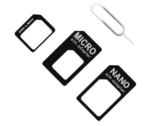 微型纳米sim卡适配器连接器将纳米sim卡转换为微型标准适配器，适用于iPhone 6 6s 7 8 plus