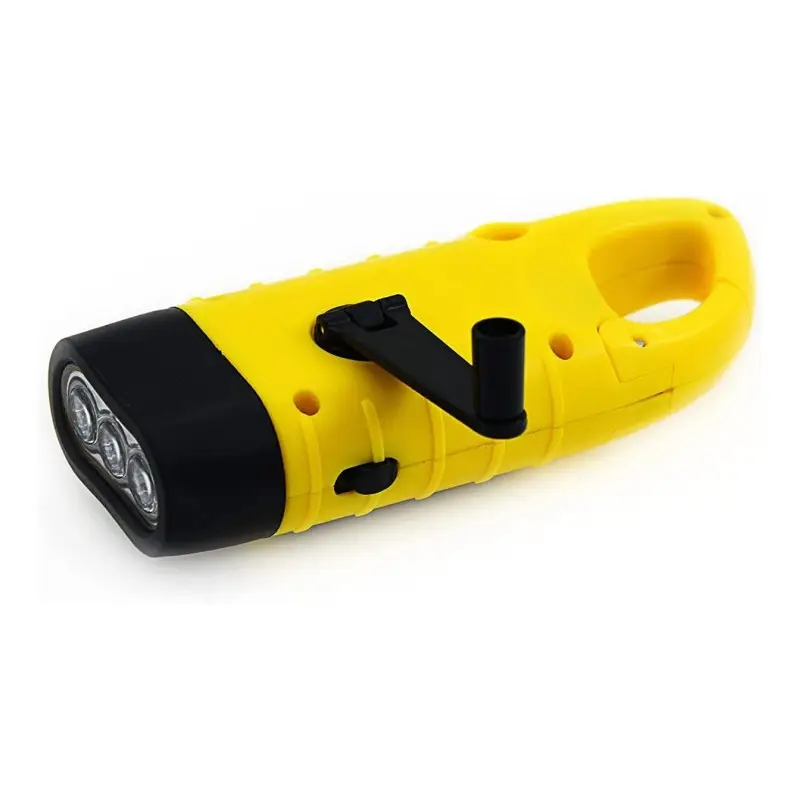 Best Hand Crank Solar Powered Rechargeable LED Flashlight Survival Gear Self Powered Charging Torch Dynamo