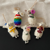 Pendentif mignon en feutre de laine de mouton, fait main, style anime, pour sac, porte-clés, accessoires animaux 3D, voiture