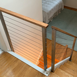 Balustrade en câble métallique en acier inoxydable pour intérieur, vente chaude, antirouille, <span class=keywords><strong>fixation</strong></span> sécurisée pour escalier et villa d'hôtel - Product Image 4