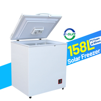Солнечный холодильник-морозильник ESUN 108L 158L DC 12V 24V с литиевой батареей, энергосберегающий, для домашнего использования