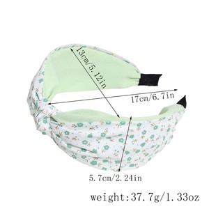 Elegant Floral <b>Headband</b> for Women Wide Fabric Hair Band with Custom Logo Boho Chic Party & Wedding Accessories for Girls - Product Image 2