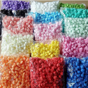 Tự làm hoa hồng đầu 500 cái/túi giả nhỏ 3.5cm bọt hoa hồng cho bọt Gấu bông Valentine quà tặng trang trí đám cưới - Product Image 1