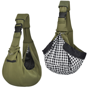 Bolsa de transporte reversible y transpirable para perros, con correa ajustable y acolchada para el hombro, con gancho antiescape, para perros pequeños y gatos. - Product Image 6