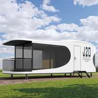 Maison capsule préfabriquée en acier de 40 pieds Maison mobile Installation rapide Hôtel de luxe Bureau Appartement Utilisation-Design moderne Couleur personnalisable
