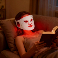 Masque thérapeutique à lumière rouge multi-zones intégré OEM/ODM, masque facial LED 7 couleurs
