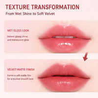 Gloss à lèvres Nude Mist, taille standard, flacon rose, hydratant, fini mat velours, gloss à lèvres Maillard qui illumine le teint