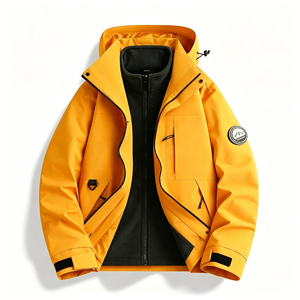 Coupe-vent d'hiver unisexe à capuche, technologie triple protection, imperméable, respirant, coupe-vent, résistant aux taches, pour l'extérieur - Product Image 1