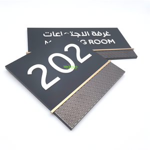 Placa de señal de número de piso de dirección profesional de construcción interior personalizada YIYAO - Product Image 1