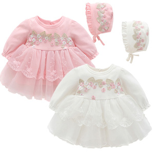 Offerte calde 2020 moda primavera e <span class=keywords><strong>autunno</strong></span> <span class=keywords><strong>neonata</strong></span> pizzo principessa vestito vestiti del bambino vestiti del neonato abbigliamento del bambino - Product Image 1