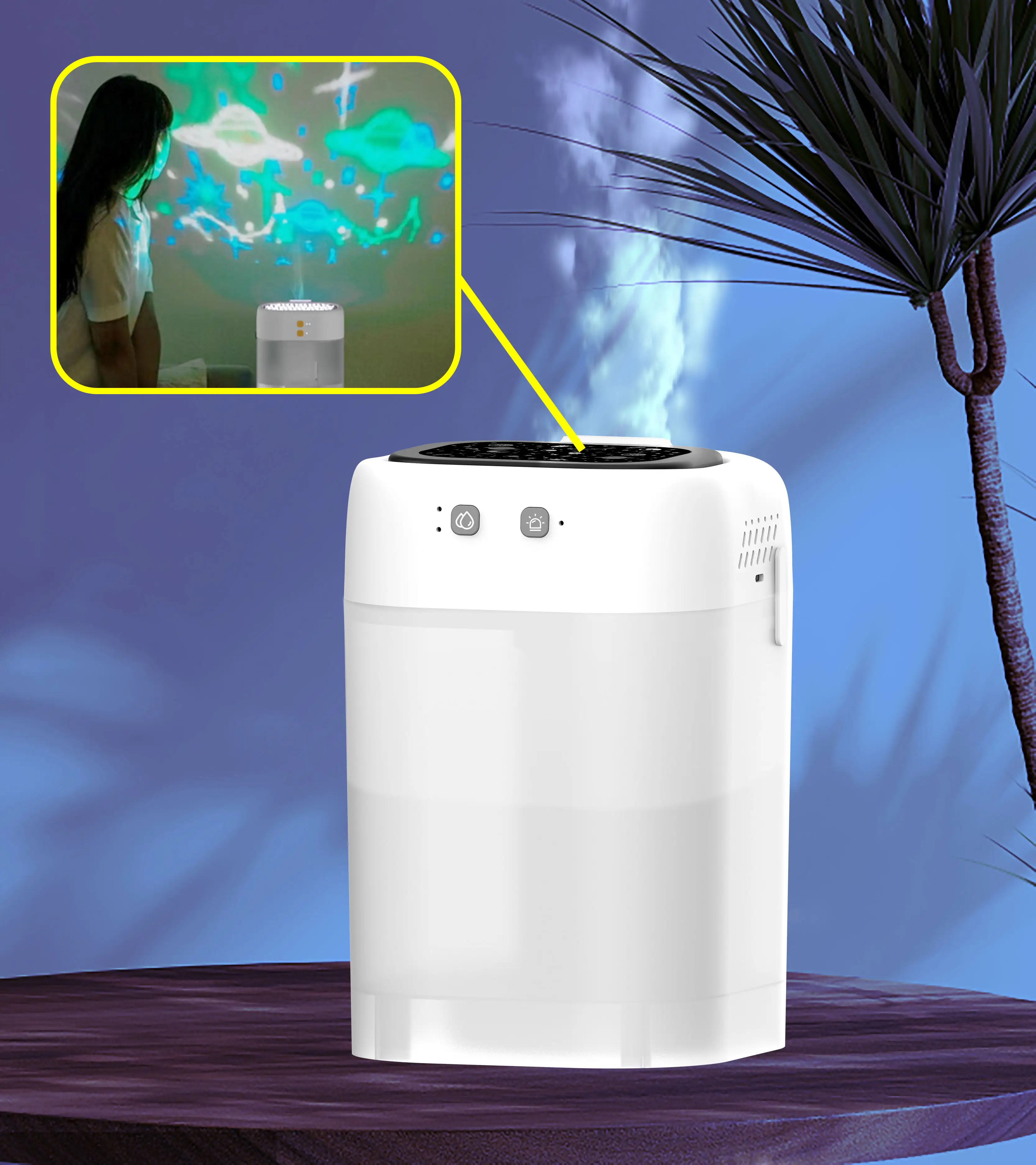 New Design Easy To Clean Home Appliances Battery Operated Mini Humidifier With Night Lights With High Quality