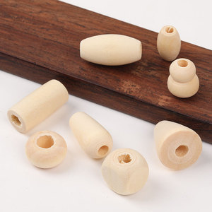 Cuentas de madera de haya natural, formas mixtas, pulidas, para la fabricación de joyas, accesorios de bricolaje, varios tamaños, venta al por mayor, en stock. - Product Image 3