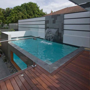 Villa de luxe jardin hôtel piscine spa piscine <span class=keywords><strong>hors</strong></span> <span class=keywords><strong>sol</strong></span> en fibre de verre grande piscine extérieure en bois piscina - Product Image 6