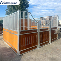 Abuild AB04 Écurie pour chevaux en acier et aluminium avec porte à charnières, design mobile temporaire 3x2.2m