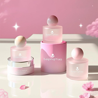 Botella de Perfume de Alta Gama con Forma de Bola Redonda, Personalizada, 30 ml, 50 ml, 100 ml, Botella de Perfume Rosa Esmerilada de Lujo con Caja
