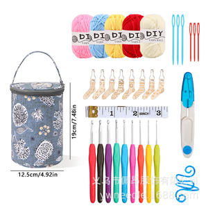 Kit Completo de Materiales <span class=keywords><strong>para</strong></span> <span class=keywords><strong>Bordado</strong></span> Redondo y <span class=keywords><strong>Crochet</strong></span> <span class=keywords><strong>para</strong></span> <span class=keywords><strong>Principiantes</strong></span>, Bolsa de Hilo con Aguja de 2mm, <span class=keywords><strong>para</strong></span> Tejer en Casa, Looen CK219 - Product Image 6