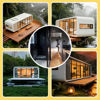 Maison capsule modulaire préfabriquée contemporaine en acier Apple Cabin avec panneau sandwich imperméable