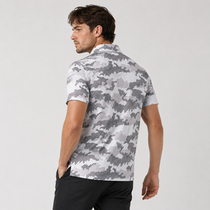 Polo Dryfit para Hombre, Venta al por Mayor, Estampado de Camuflaje, Ropa de Golf de Alto Rendimiento, Secado Rápido, 88% Poliéster, 12% Elastano, 150GSM, Disponible en Stock - Product Image 2
