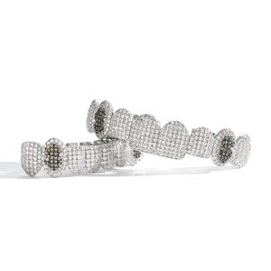 G028 Top 8 Botom 8 Tooth <span class=keywords><strong>Grilz</strong></span> Symbole coloré Full CZ <span class=keywords><strong>Grilz</strong></span> Pour hommes et femmes - Product Image 3