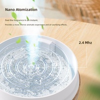 Humidificateur d'air silencieux USB transfrontalier pour la maison et le bureau, purificateur d'air intérieur, diffuseur d'huiles essentielles à sept couleurs, aromathérapie, 0,5-1L
