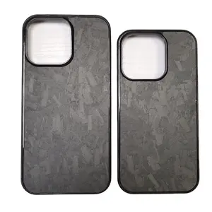 New eco friendly real forged carbon fiber matte phone case for iPhone irregular grain carbon fiber phone cover