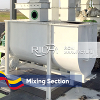 Ligne de fabrication de granulés d'aliments pour animaux RICHI Venezuela - Usine complète de granulation d'aliments pour porcs, poulets, bovins, personnalisable 1-100t/h