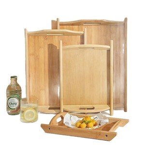 Bamboo Serving <b>Tray</b> Rectangular For Snacks <b>Tea</b> Coffee Hotel Meals Solid Color YC-0874512 - Product Image 5