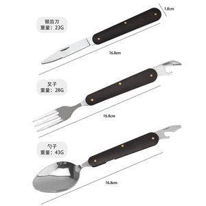 Portable Stainless Steel Outdoor Picnic Camp <strong>Tableware</strong> Multifunctional Spoon Fork Knife EDC Camping Cutlery <strong>Set</strong> - Product Image 6