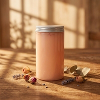 Bouteille de boisson cylindrique en PET de 500 ml avec bouchon en aluminium jetable, pour thé aux fruits et thé au lait infusé à froid, idéale pour la vente ambulante – Produit phare sur internet