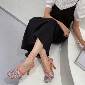 Zapatos de tacón de encaje con talón de red para mujer 2025 Busy Girl, zapatos de tacón alto para mujer 2022 - Product Image 4