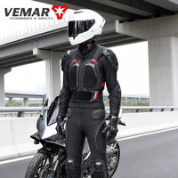VEMAR Jaket Pelindung Bersepeda Sepeda Motor Olahraga Luar Ruangan Celana Anti Jatuh Bernapas Setelan Pelindung Punggung Off-Road Model S-175/S-176