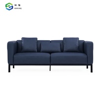 Desain trendi Sofa kantor tiga dudukan Sofa kulit mewah Sofa ruang tamu