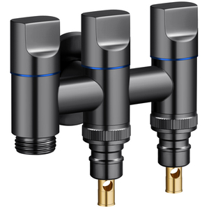 Hot Selling Three Outlet Automatic Grey Brass <strong>Bidet</strong> <strong>Valve</strong> for Bathroom Accessories &amp; Washing Machine <strong>Diverter</strong> Faucet - Product Image 1