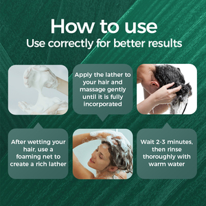 JOynna สบู่ก้อน<span class=keywords><strong>แชมพู</strong></span>สระผมโพลีโกนัมทำจากหญ้าธรรมชาติสีเขียวธรรมชาติแบบแข็งสำหรับป้องกัน<span class=keywords><strong>ผม</strong></span>ร่วง - Product Image 4