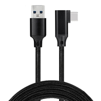 Kabel Data JMAX VR untuk Quest 2 Cepat 10Gbps 60W 3A Tipe-C 3.2 Male USB 3.2 Male Gen 1 Berlapis Nilon