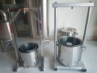 Commerciële Handmatige Hydraulische Fruitpers Handroestvrijstalen Druivenpersmachine Kleine Druivenwijnpersmachine