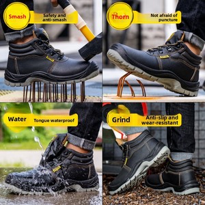 Botas de Seguridad Industriales Ligeras Guyisa OEM para Hombre, Botas de Trabajo de Seguridad con Puntera de Acero - Product Image 6