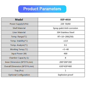 <span class=keywords><strong>Four</strong></span> de séchage sous vide de laboratoire miniature <span class=keywords><strong>industriel</strong></span> à haute température - Product Image 6
