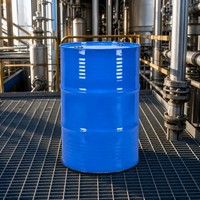 Fût métallique bleu robuste de 55 gallons pour le transport de produits chimiques, le stockage de carburant industriel, barils en acier avec trou de bouchon scellé